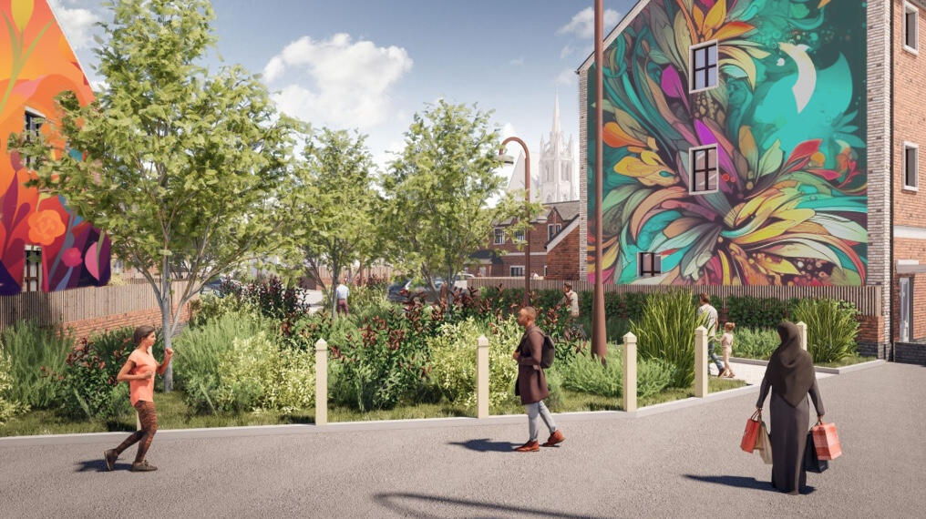 Murals and planting
